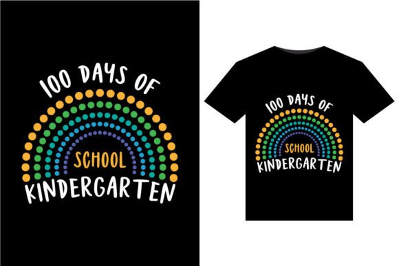 100 Days of School T-Shirts Design Graphics