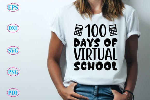 100 Days of Virtual School Graphics
