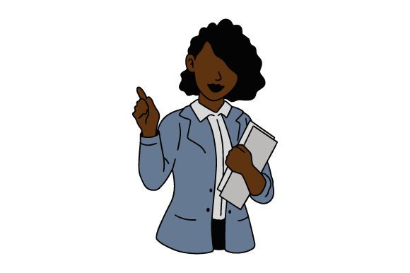 African-American Teacher Female Crafts Work