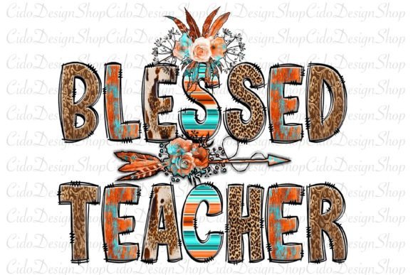 Blessed Teacher PNG: A Strong Graphic Design Asset for Print Templates and Branding