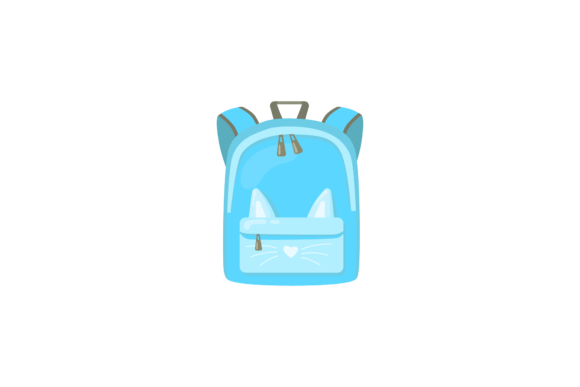 Cute School Bag Icon: Graphics and Icons for Creative Projects