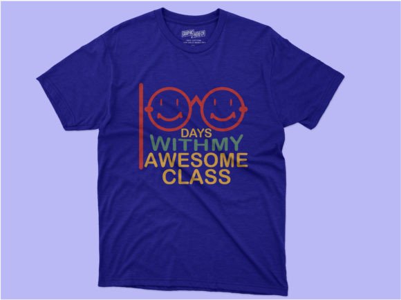 Happy 100th Day of School T-Shirt Design Graphics