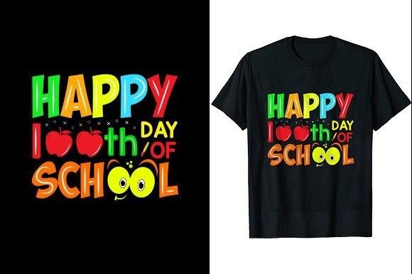 Happy Hundred Days of School Graphics for T-Shirt Designs
