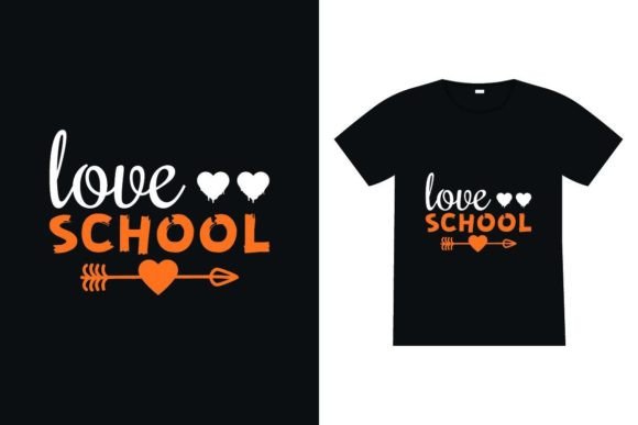 Love School: A Graphic Design Asset for T-Shirt Designs and Creative Projects