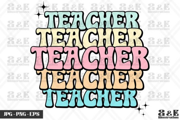 Retro Pastel Color Teacher School Graphics