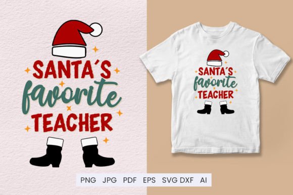 Santas Favorite Teacher PNG EPS Graphics