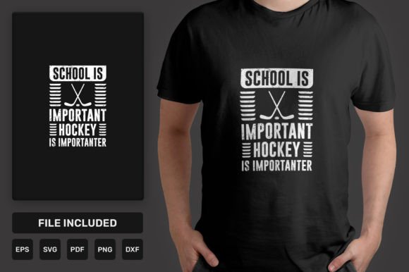 School is Important Hockey Graphics for T-Shirt Designs
