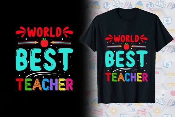 World Best Teacher T-shirt Design